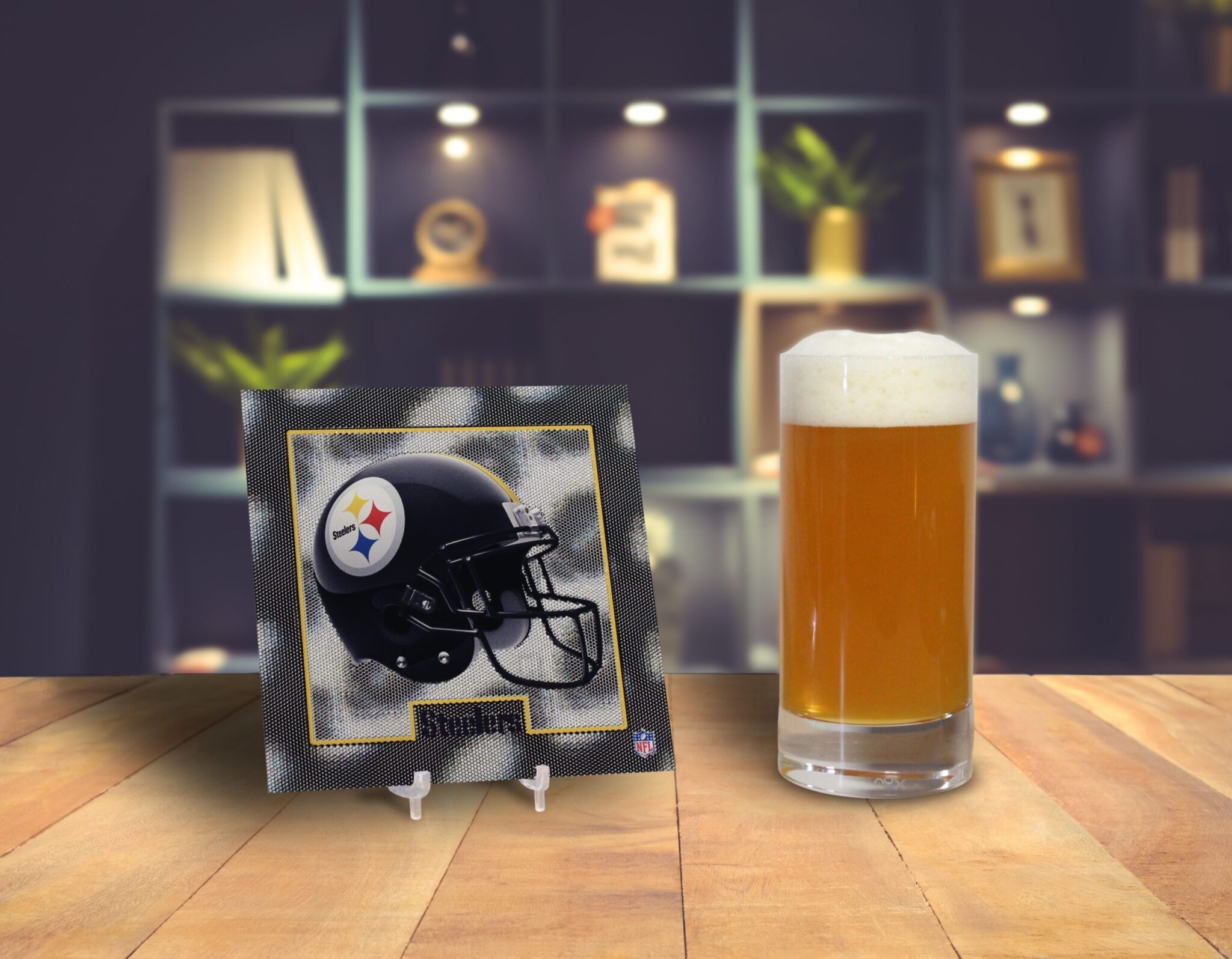 Tridelix Steelers coaster with beer