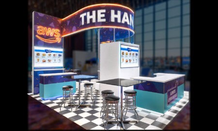 Amazon Web Services trade show booth AWS